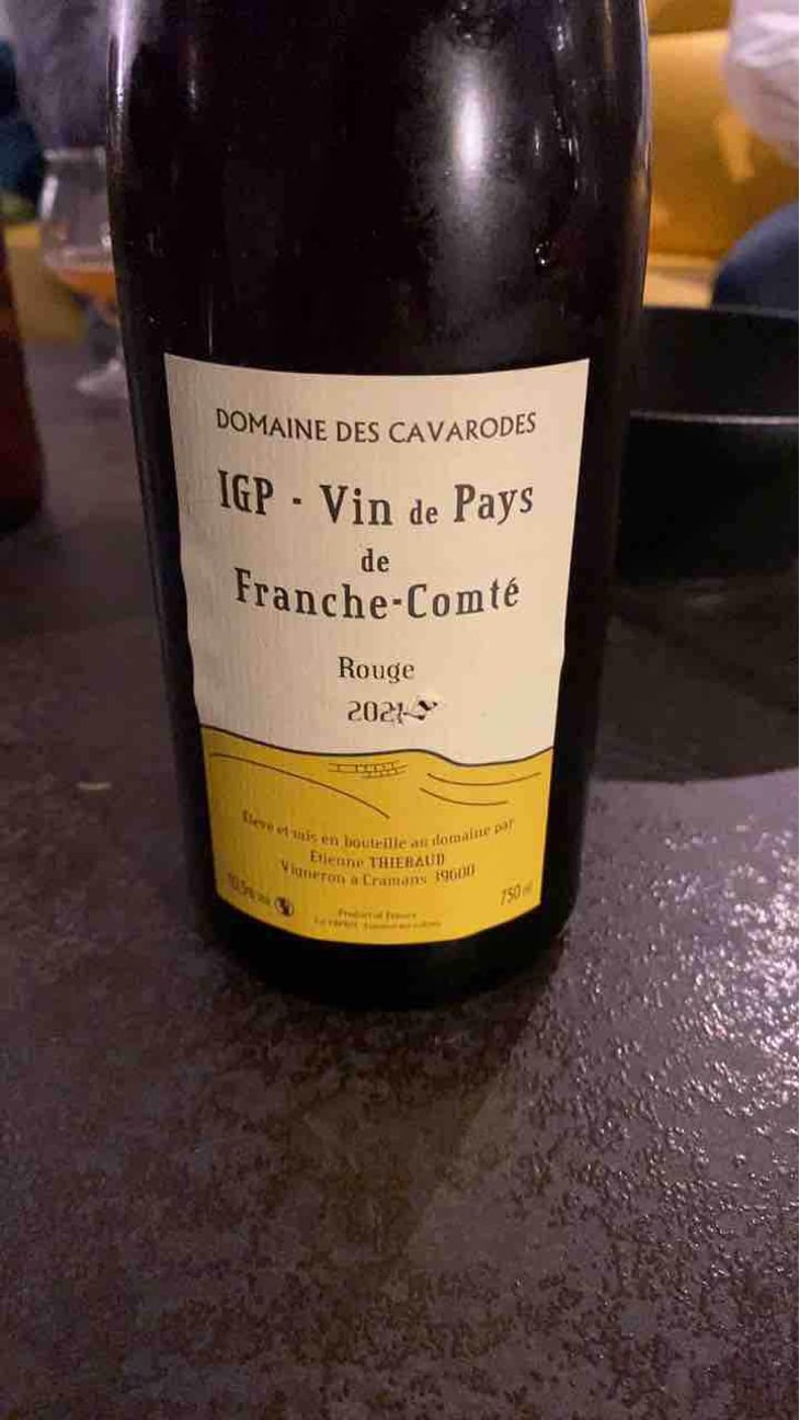 IGP Vin De Pays De Franche-Comte Rouge - Domaine des Cavarodes - Etienne Thiebaud 