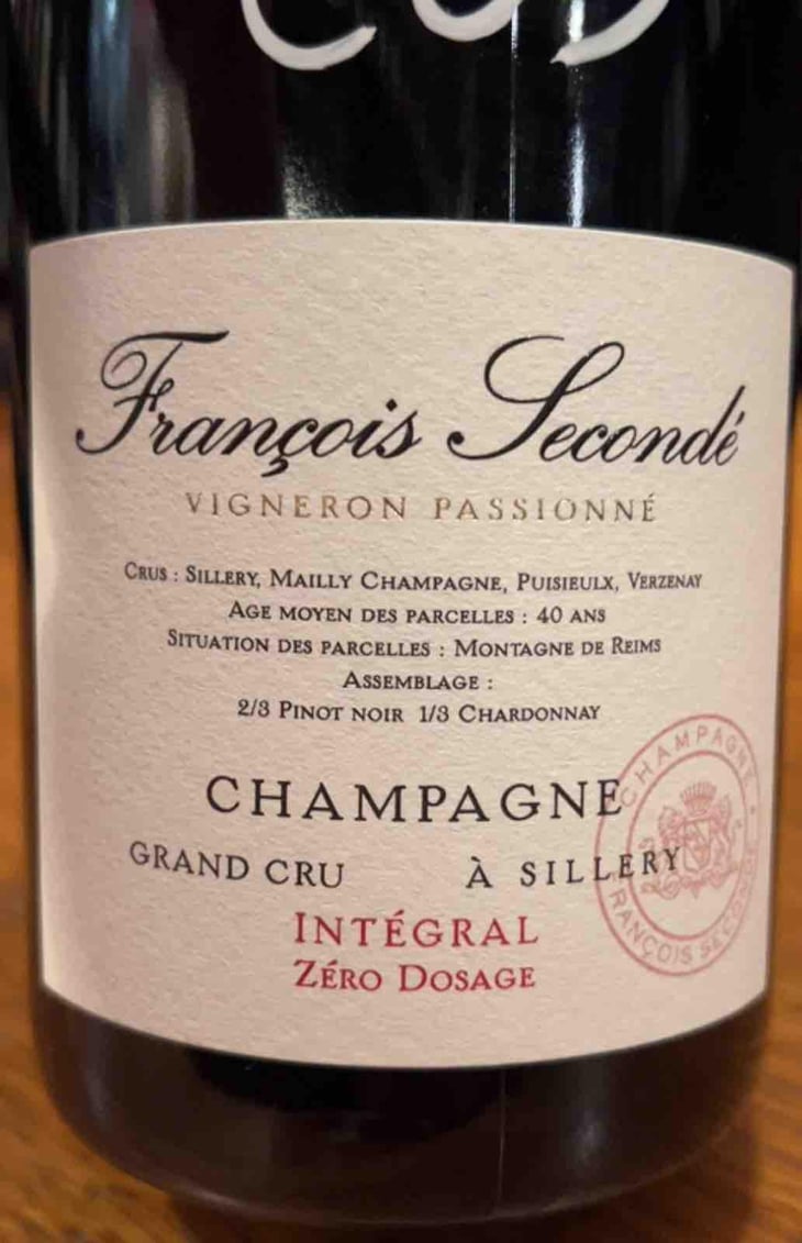 Integral Zero Dosage - Champagne François Secondé - Jérôme Groslambert 