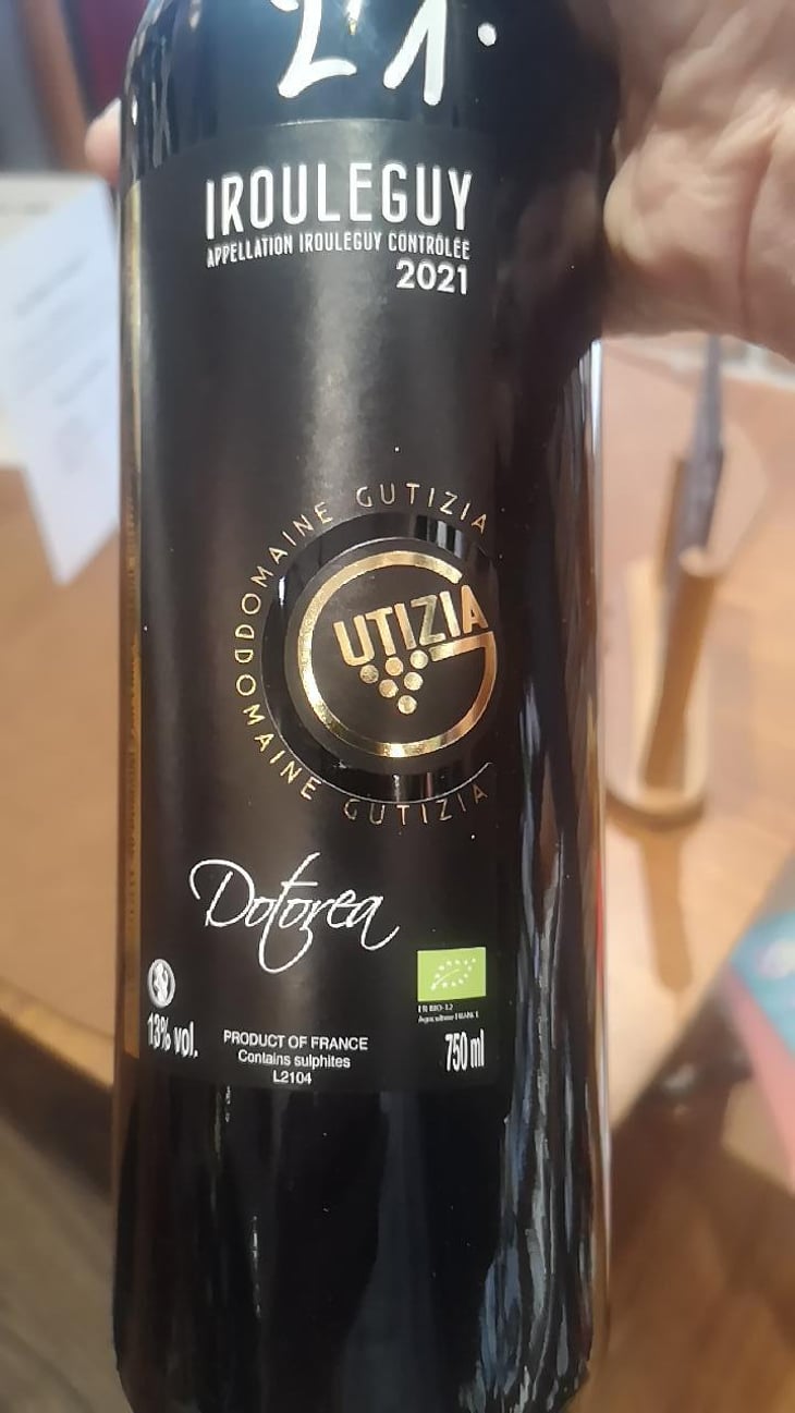 Irouleguy rouge Dotorea - Gutizia - Sébastien Clauzel Et Cécile Sabah -2021
