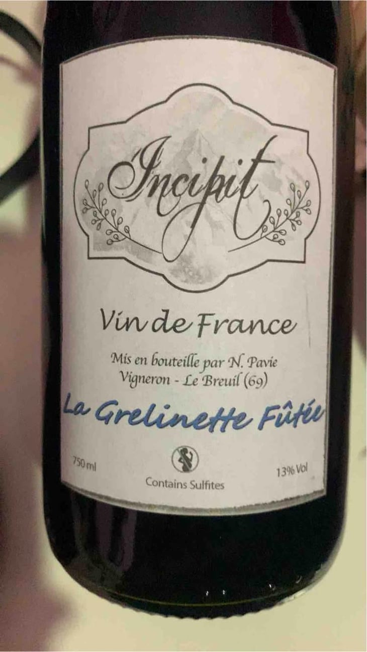 La Grelinette Fûtée - Incipit - Nicolas Pavie - Nicolas Pavie 