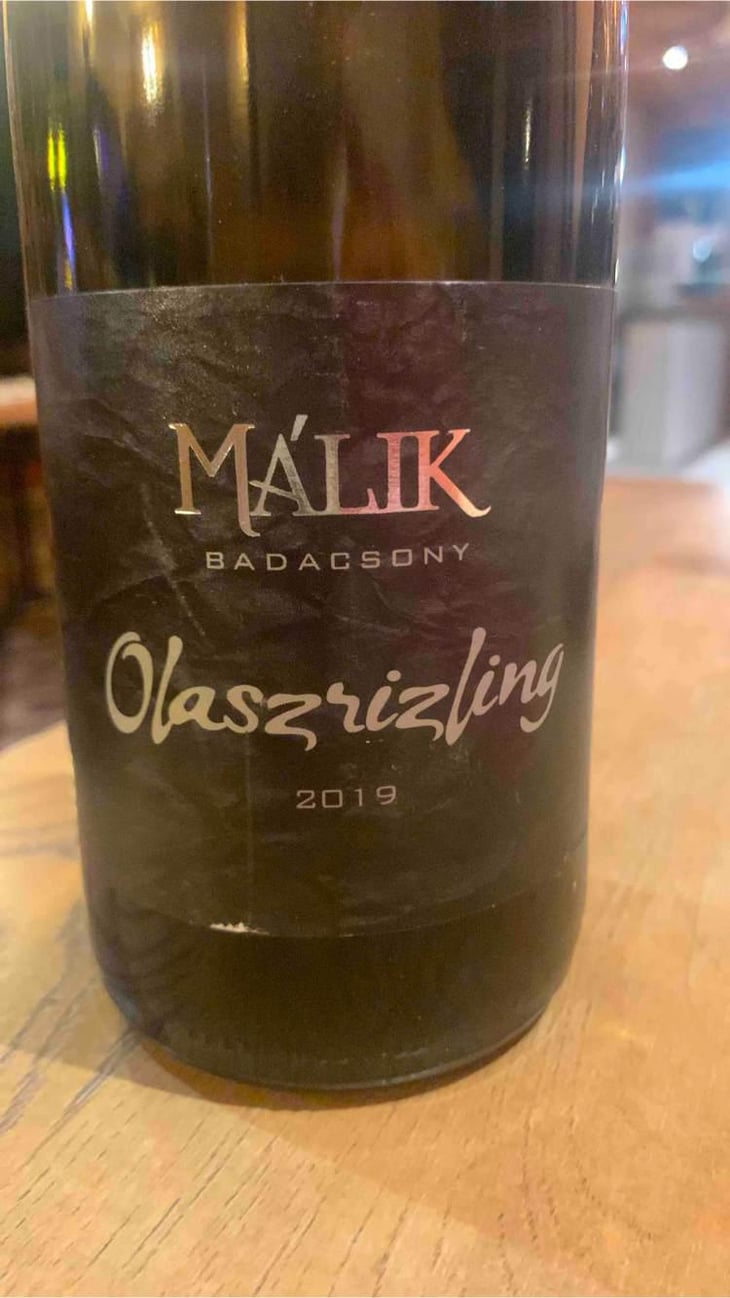 Olaszrizling - Málik Pince - Málik Zoltan -2019