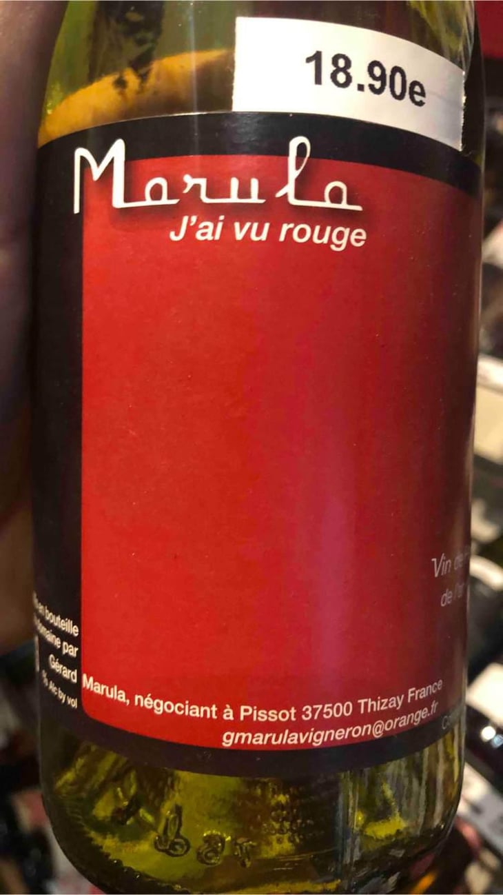 J'ai vu rouge - Marula - Nadine et Gérard Marula 