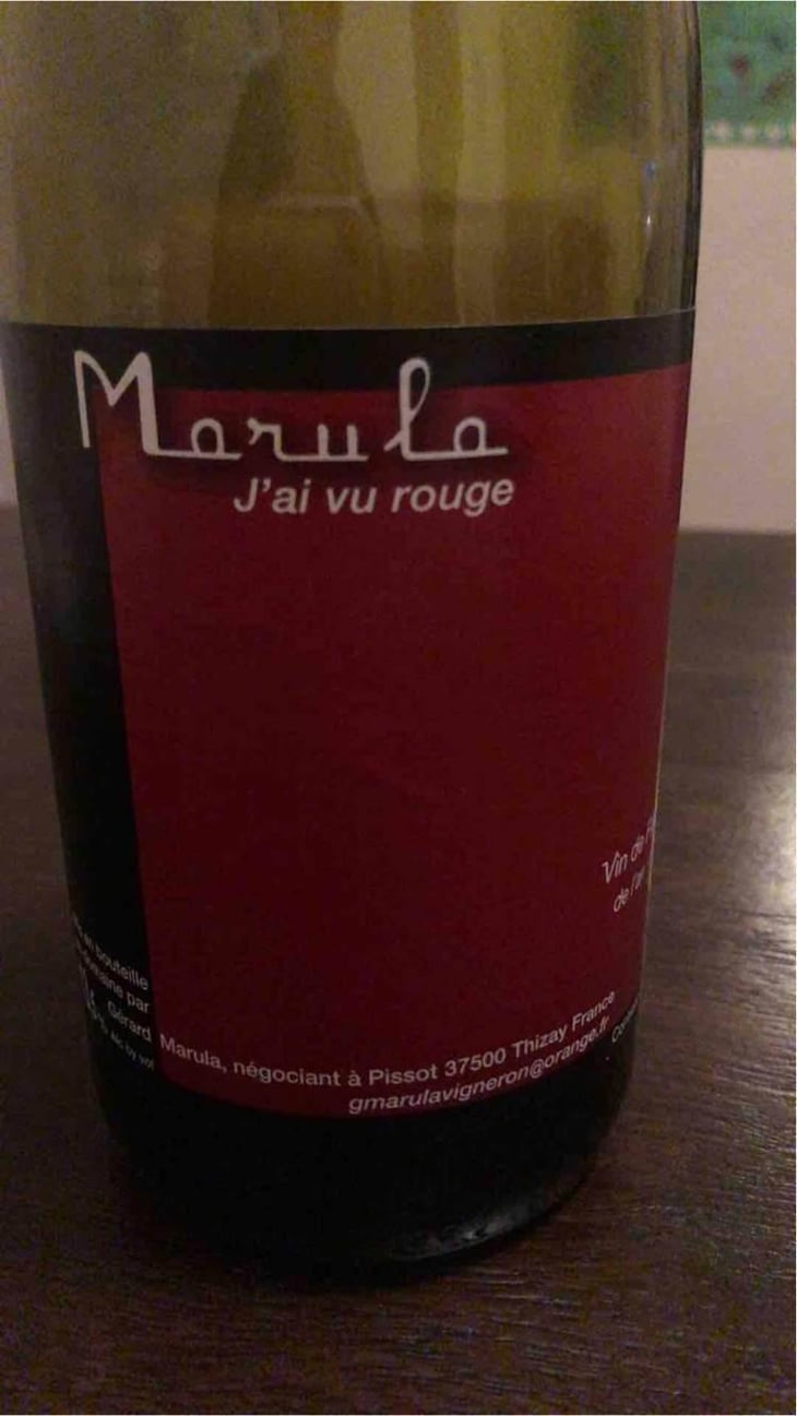 J'ai vu rouge - Marula - Nadine et Gérard Marula 
