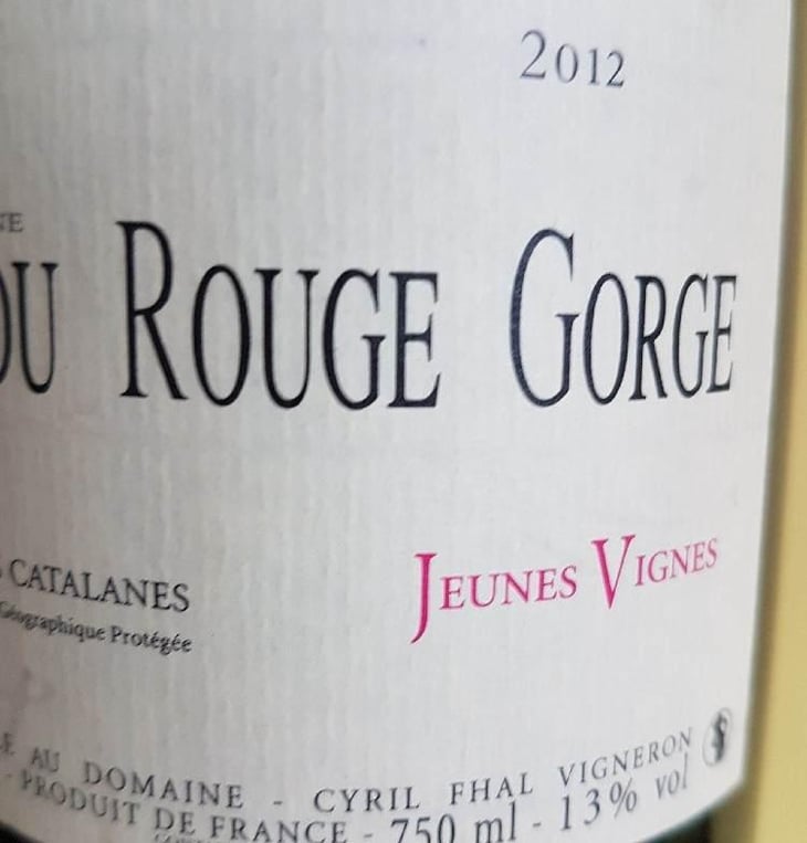 Jeunes Vignes - Clos du Rouge Gorge - Cyril Fhal 