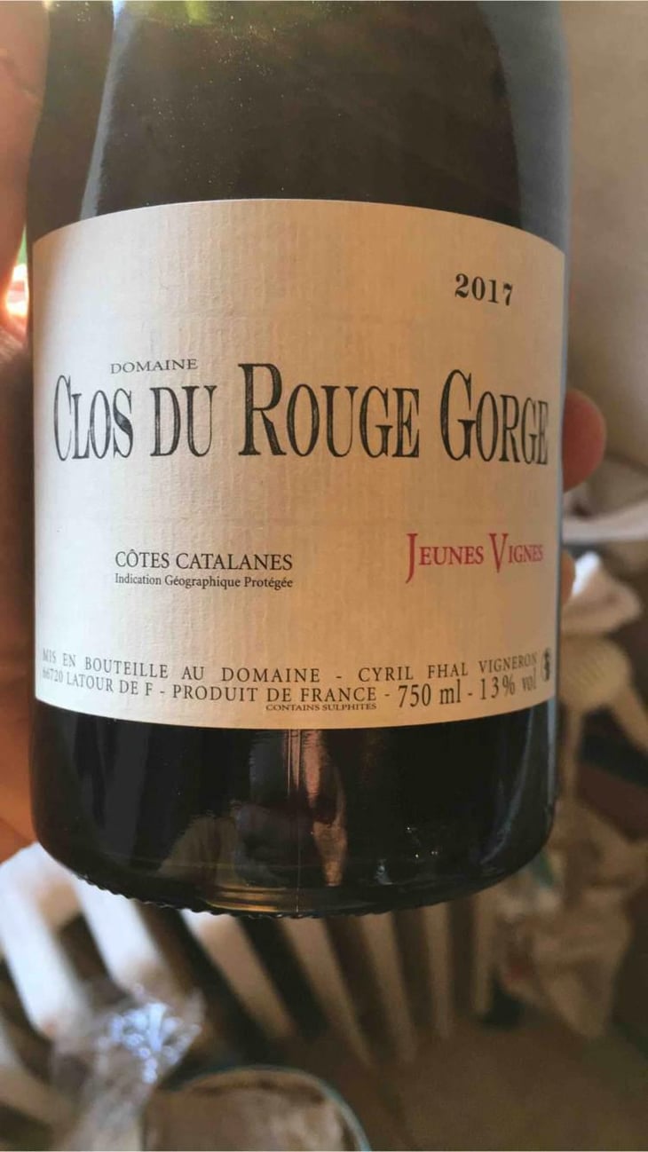Jeunes Vignes - Clos du Rouge Gorge - Cyril Fhal 