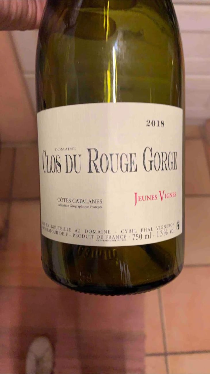 Jeunes Vignes - Clos du Rouge Gorge - Cyril Fhal 