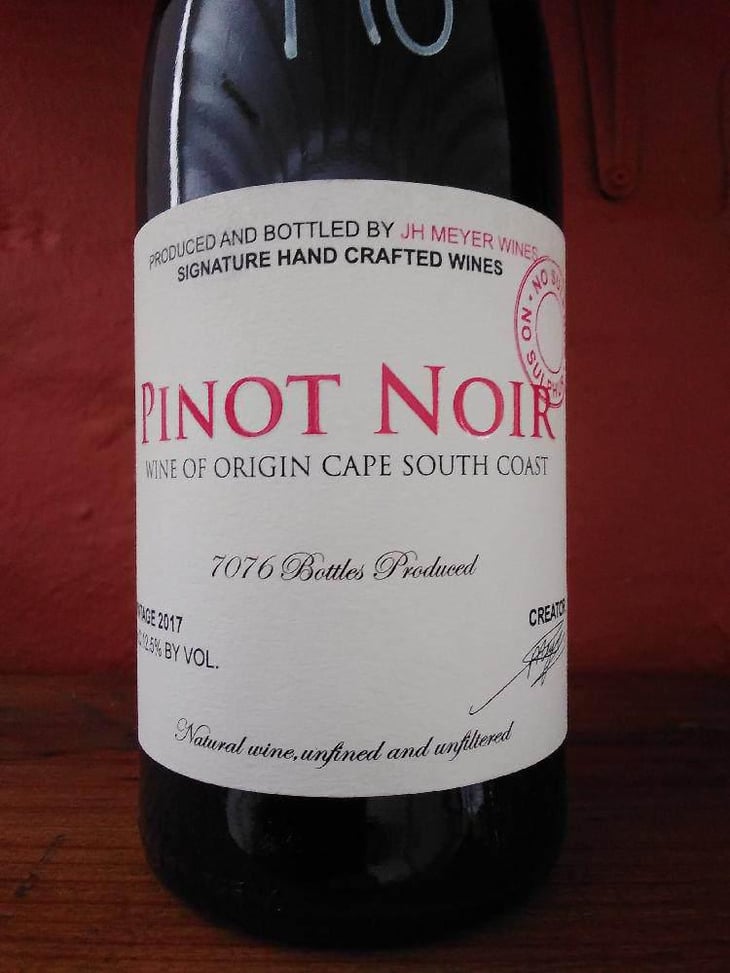 Pinot Noir - JH Meyer Signature Wines - Johan Meyer 