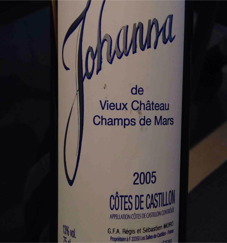Johanna - Vieux Château Champ De Mars - Régis & Sébastien Moro 