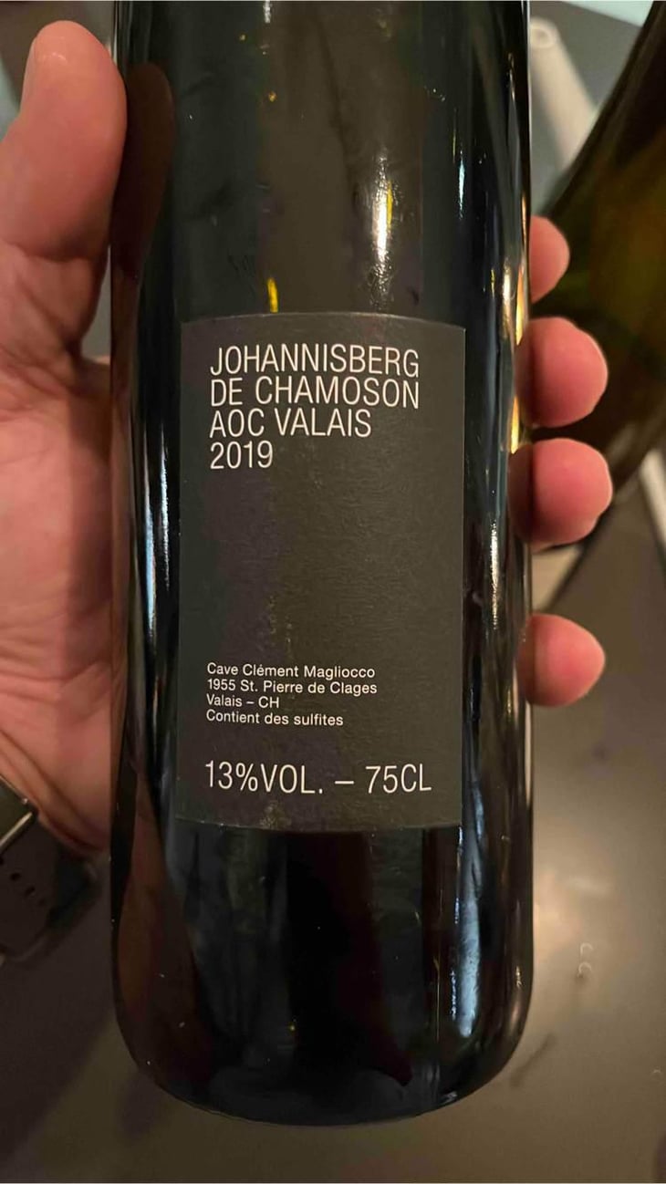 Johannisberg de Chamoson - Cave Clément Magliocco - Clément Magliocco 
