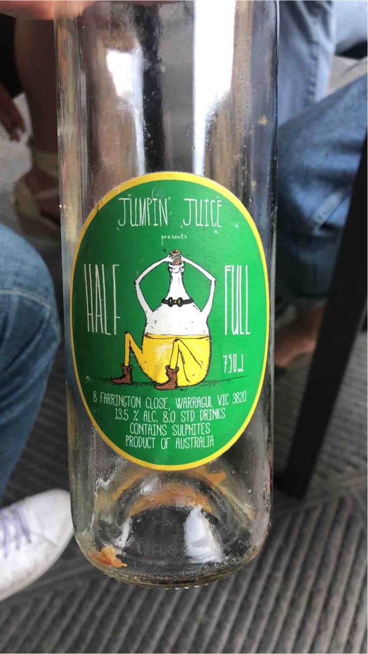Jumpin Juice Half Full (White) - Patrick Sullivan - Patrick Sullivan 