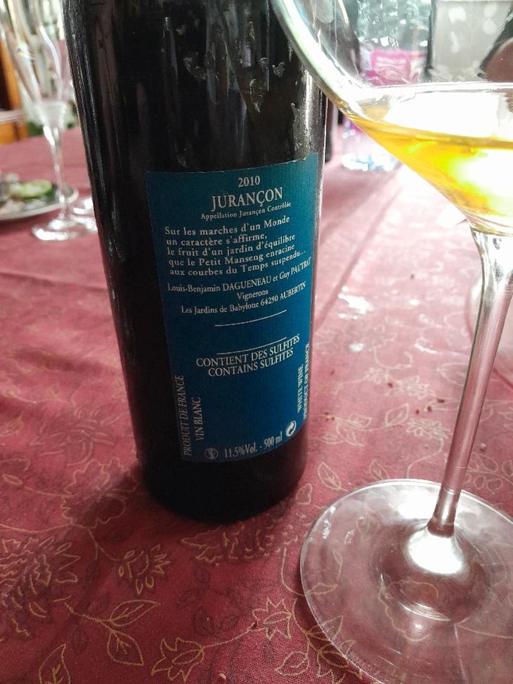 Jurancon - Didier Dagueneau - Louis-Benjamin Dagueneau -2010