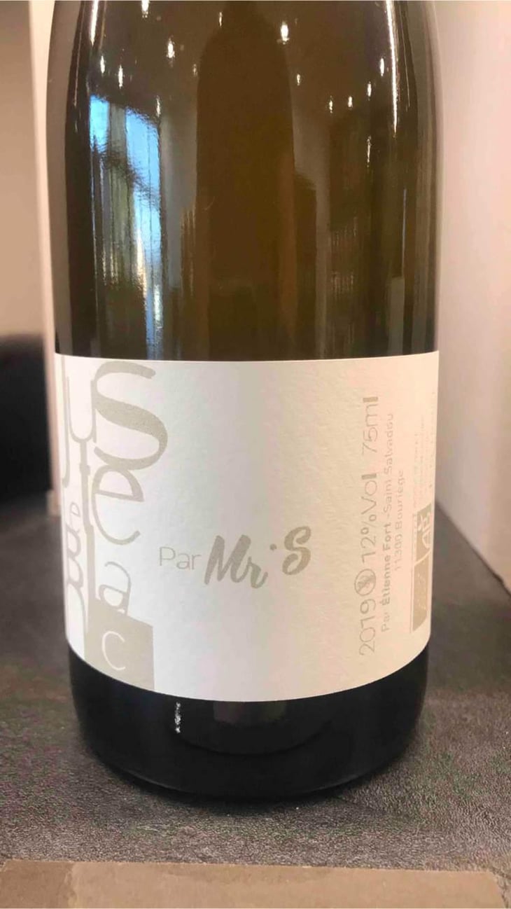 Juste le Blanc - Château Saint Salvadou - Etienne Fort: Monsieur S -2021