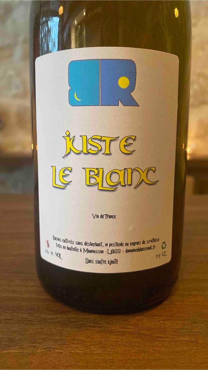 Juste le Blanc - Domaine Du Bois Rond - Mélanie Dedron Et Igor Denat 