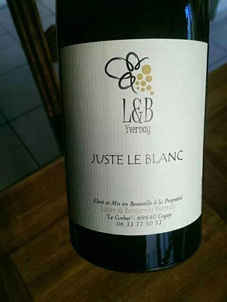 Juste le Blanc (old label) - L&B Yvernay - Laure & Benjamin Yvernay 
