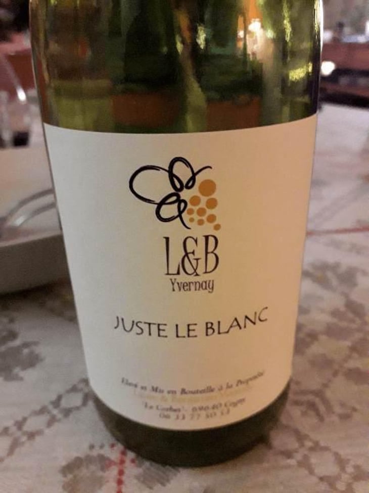 Juste le Blanc (old label) - L&B Yvernay - Laure & Benjamin Yvernay 