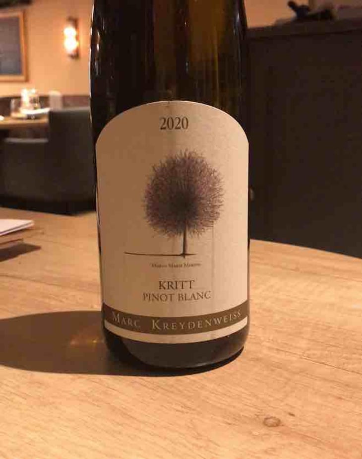 Kritt Pinot Blanc (Klaus Puth Label) - Marc Kreydenweiss (Andlau) - Antoine Kreydenweiss 