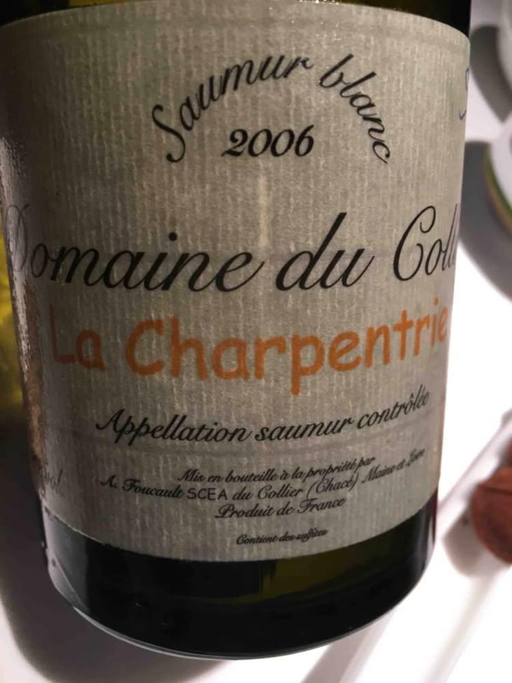 La Charpentrie - Blanc - Domaine du Collier - Antoine & Caroline Foucault 