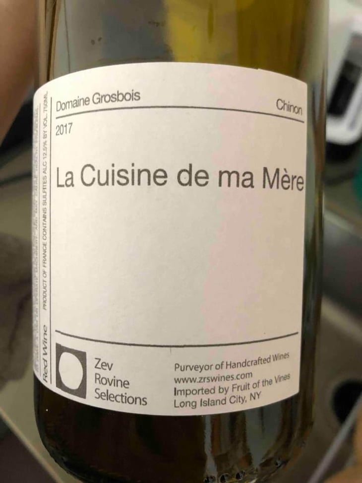 La Cuisine de ma mère (Label before 2020) - Domaine Grosbois - Sylvain & Nicolas Grosbois 