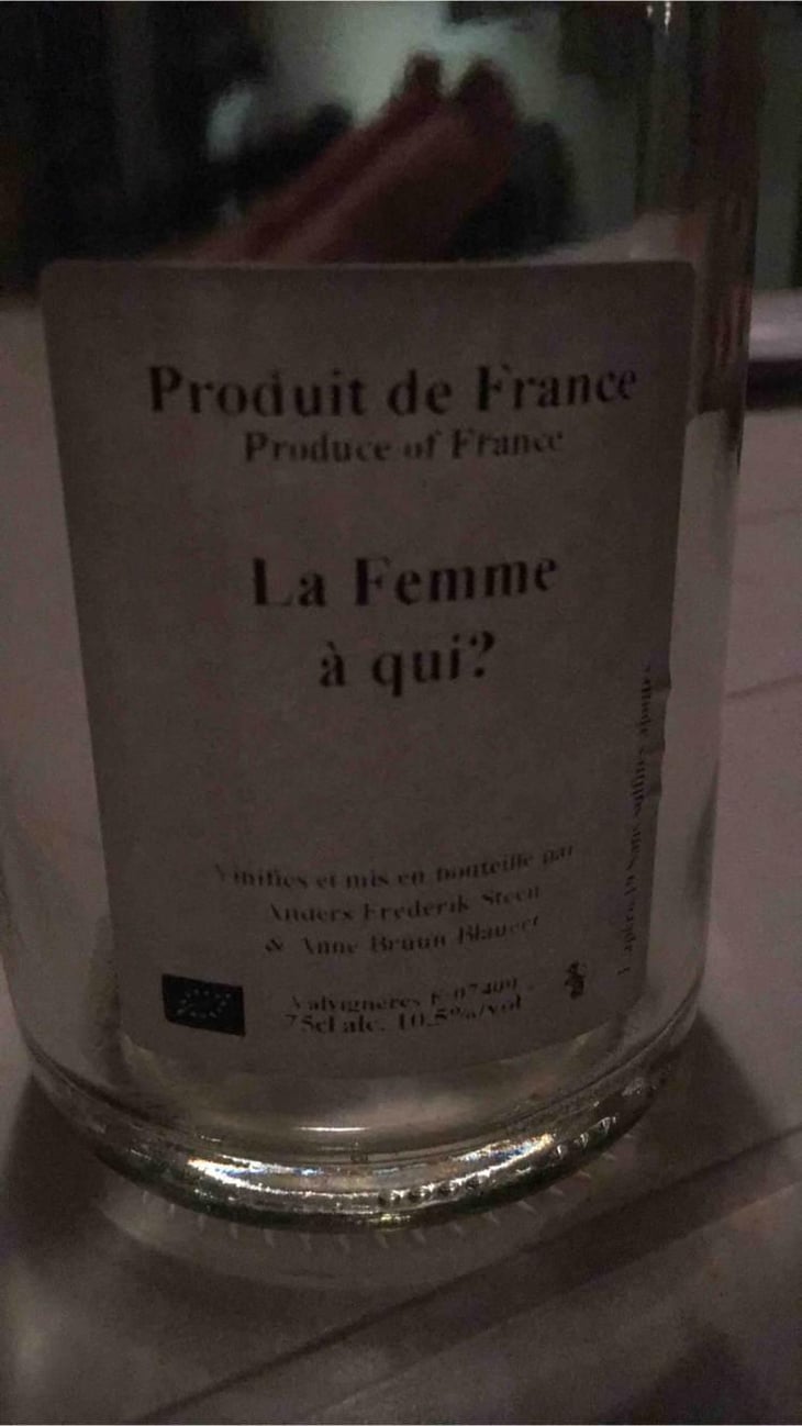 La Femme à qui? (Cider Grapes) - Anders Frederik Steen & Anne Bruun Blauert - Anders Frederik Steen & Anne Bruun Blauert 