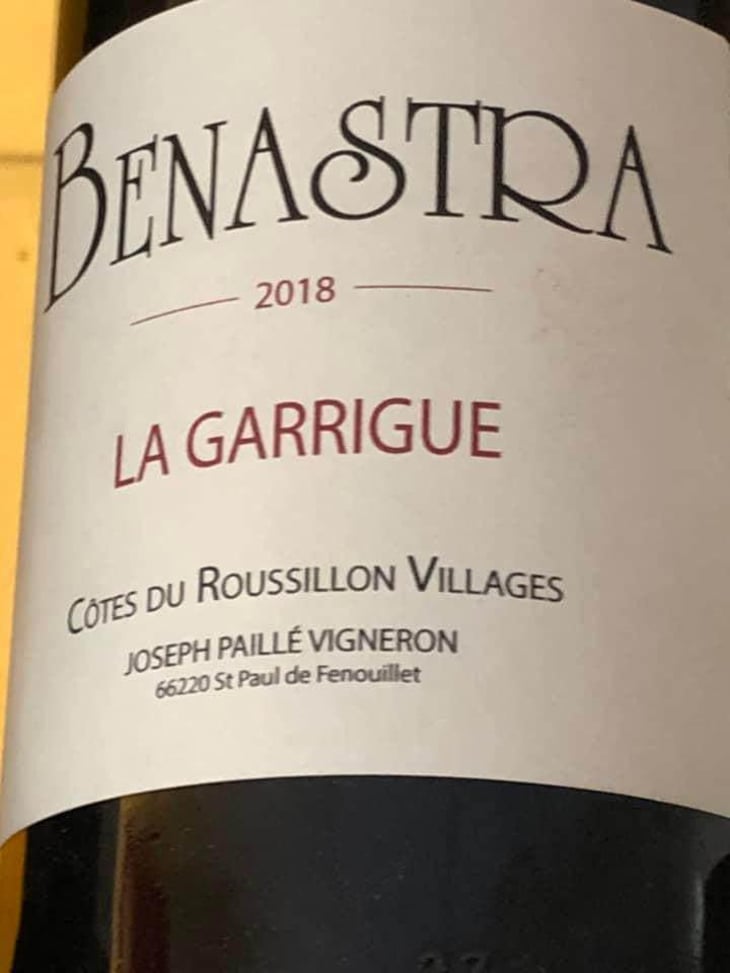 La Garrigue - Domaine Benastra - Joseph Paillé 
