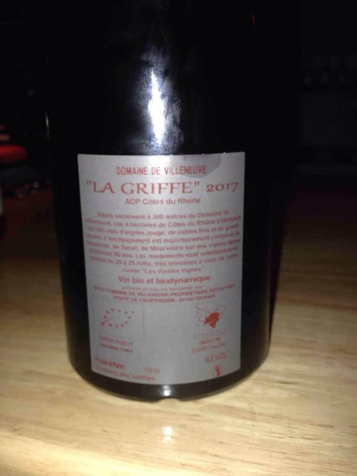 La Griffe - Domaine de Villeneuve - Stanislas Wallut 