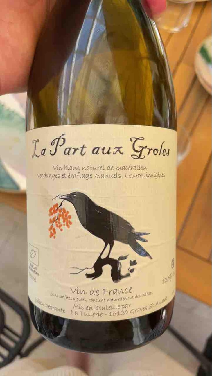 La Part aux Groles - Blanc de macération - La Part aux Groles - Julien Desrante 