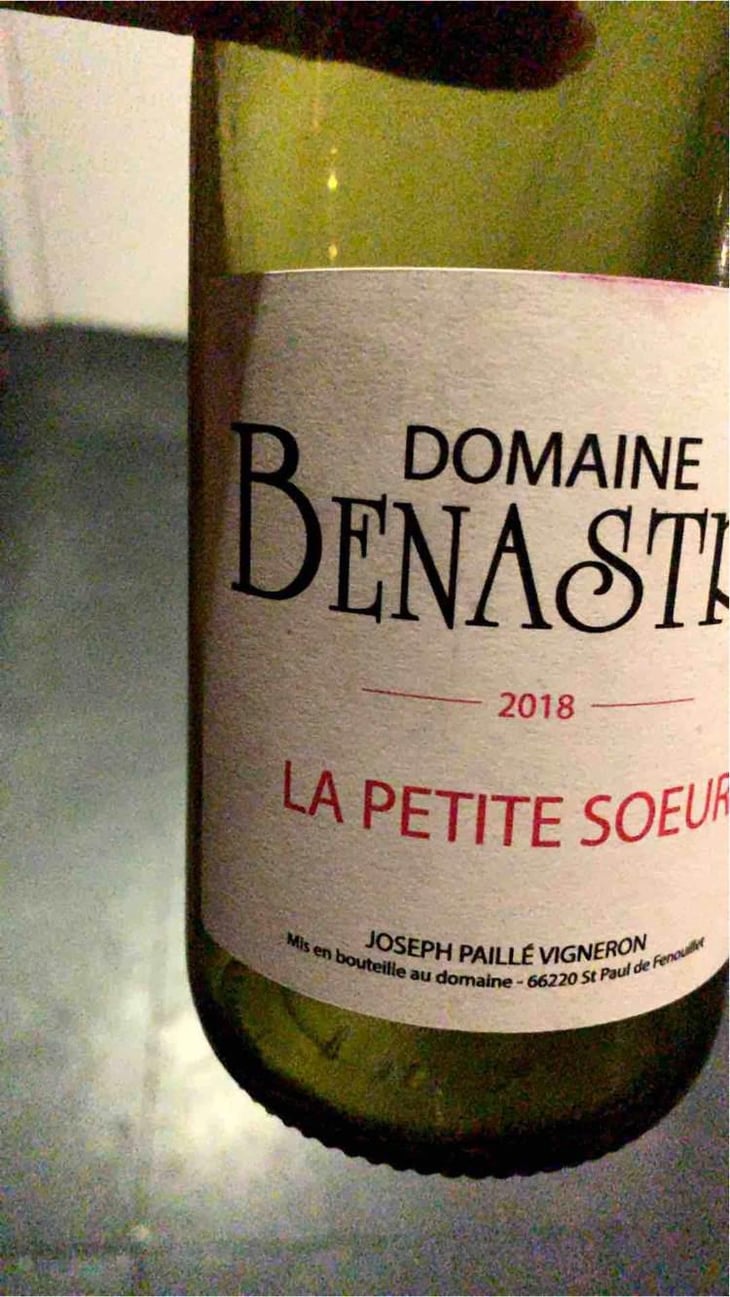 La Petite Sœur - Domaine Benastra - Joseph Paillé 