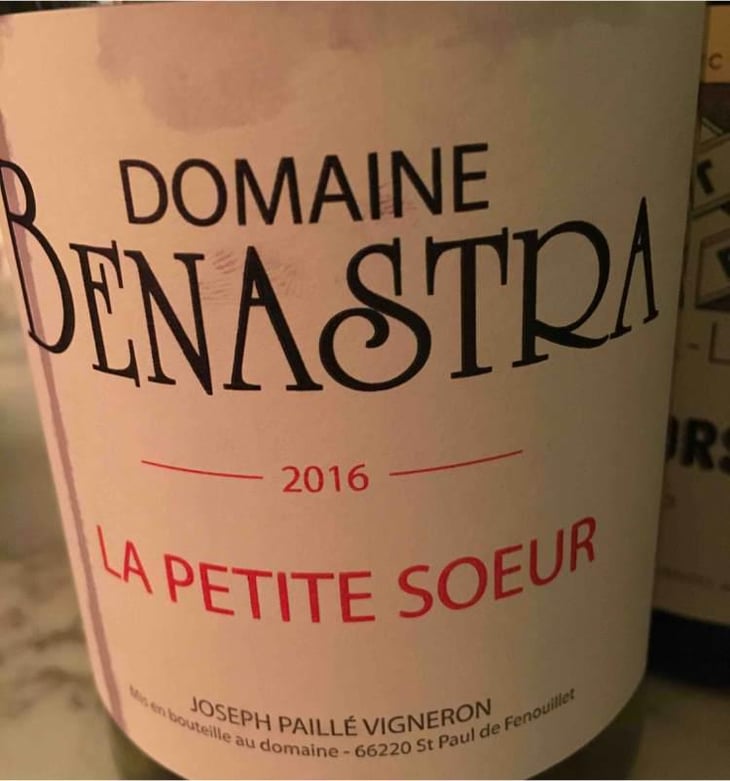 La Petite Sœur - Domaine Benastra - Joseph Paillé 