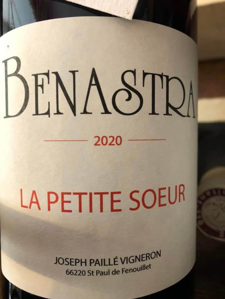 La Petite Sœur - Domaine Benastra - Joseph Paillé 