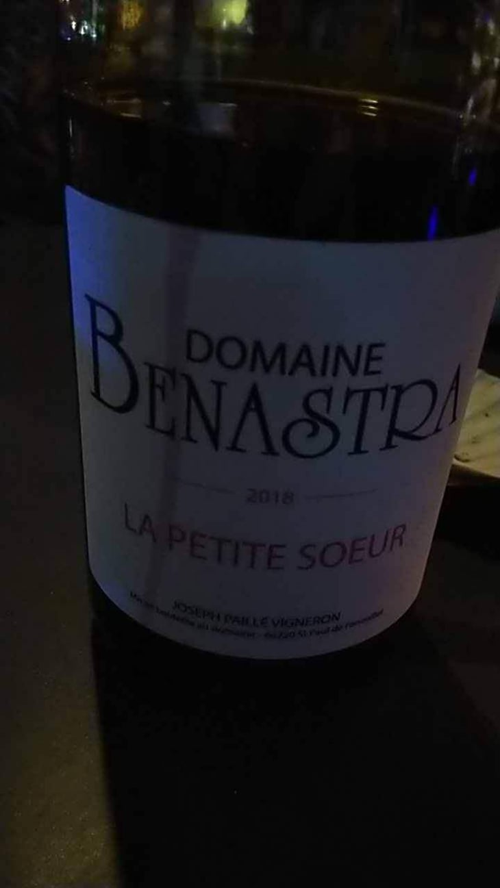 La Petite Sœur - Domaine Benastra - Joseph Paillé 