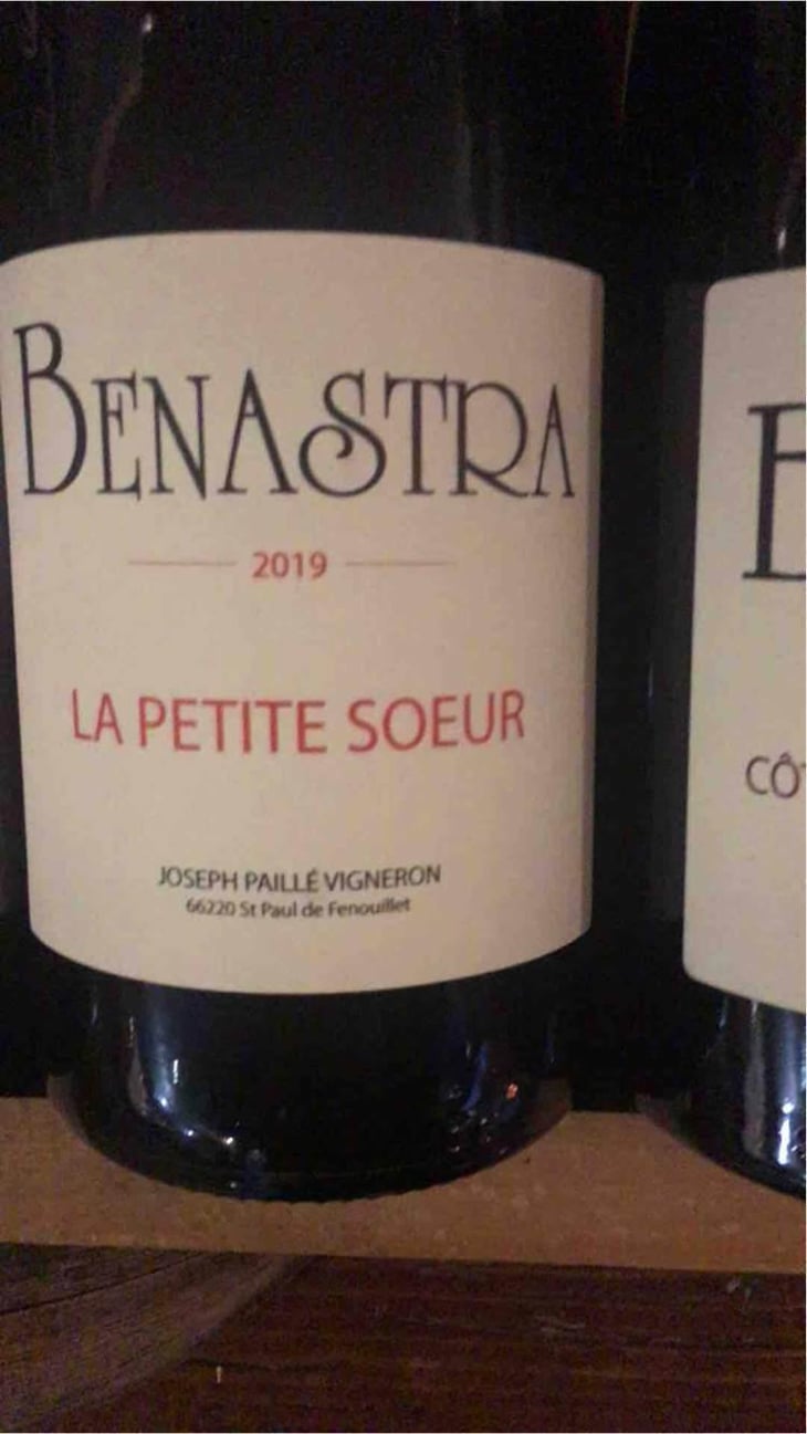 La Petite Sœur - Domaine Benastra - Joseph Paillé 