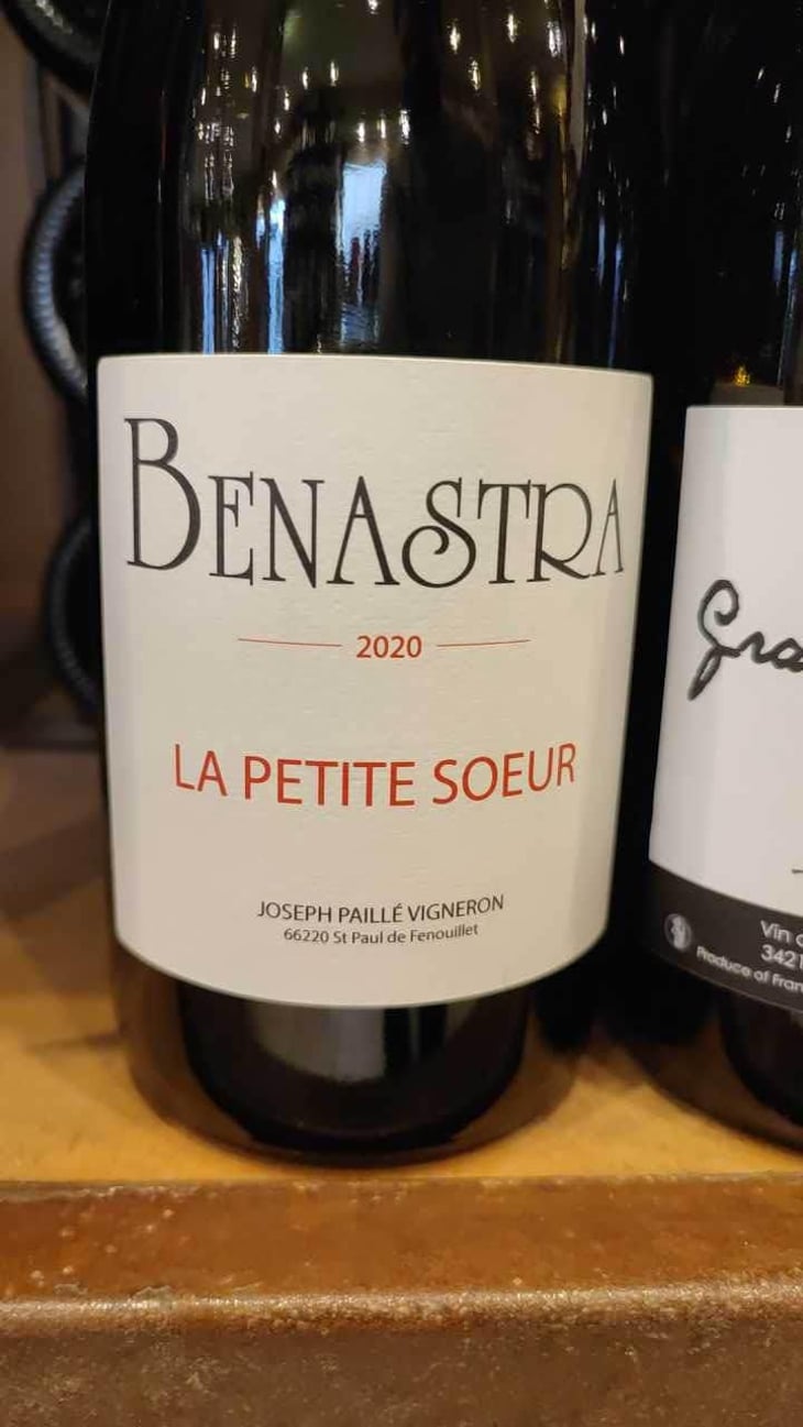 La Petite Sœur - Domaine Benastra - Joseph Paillé 