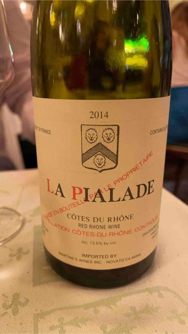 "La Pialade" - Côtes-du-Rhône - Rouge - Château Rayas - Château des Tours - Château de Fonsalette - Emmanuel Reynaud 