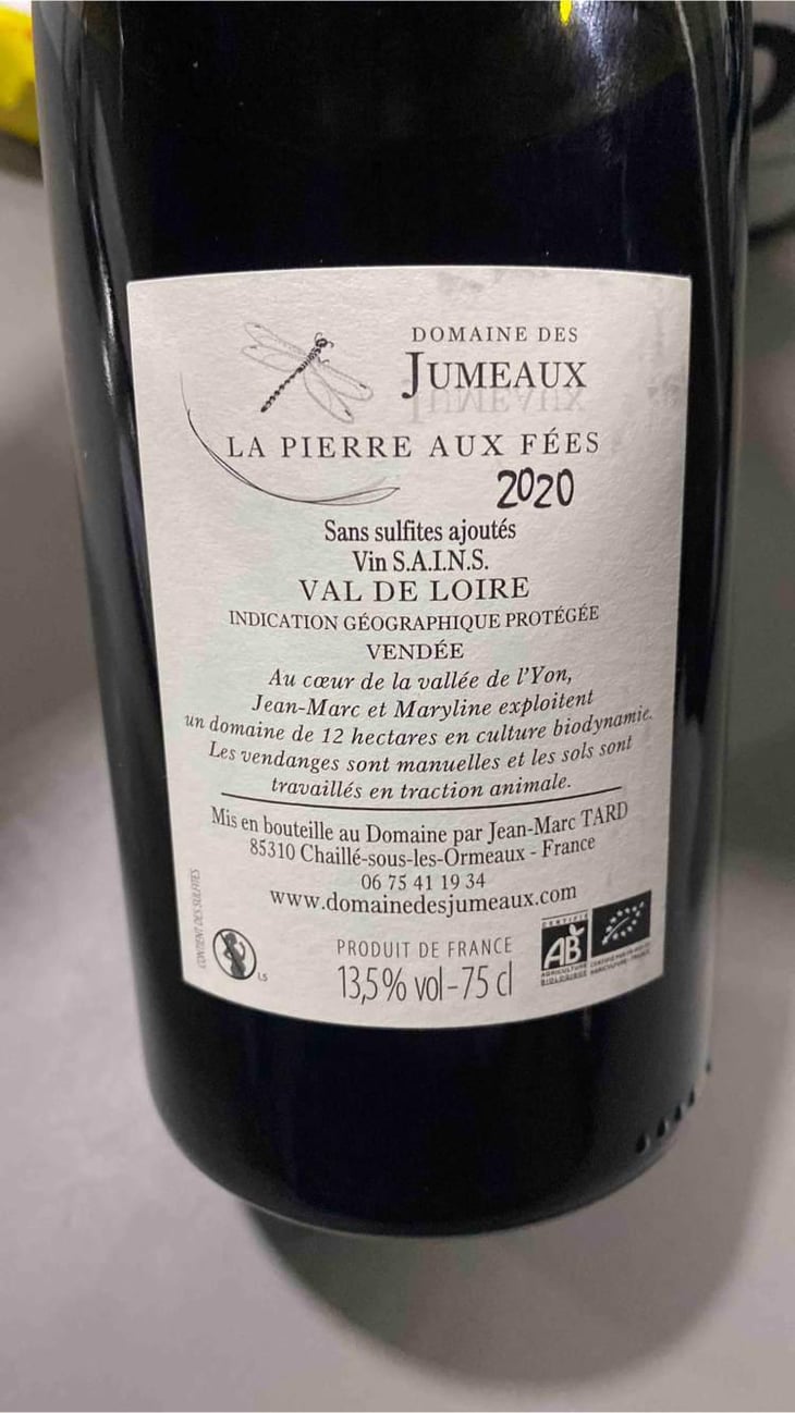 La Pierre aux Fées - Domaine des Jumeaux - Maryline & Jean-Marc Tard 