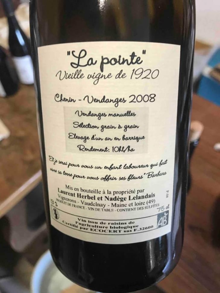 La Pointe Vieilles Vignes - Les Vignes Herbel / Nadège Wines - Nadège Herbel 