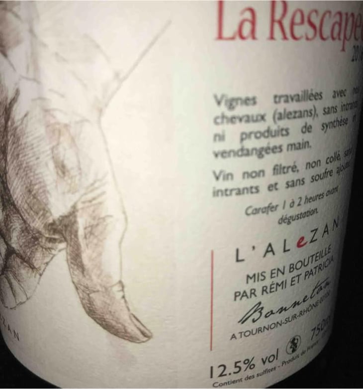 La Rescapée 2015 - Domaine de l'Alezan - Remi & Patricia Bonneton 