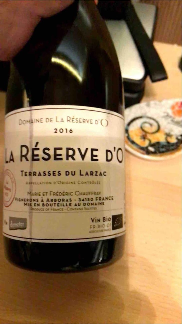 La Réserve D'O (Rouge) - Domaine de La Réserve d'O - Marie & Frédéric Chauffray 