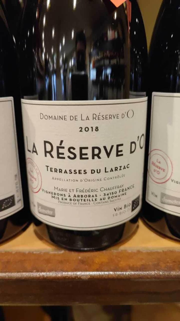 La Réserve D'O (Rouge) - Domaine de La Réserve d'O - Marie & Frédéric Chauffray 