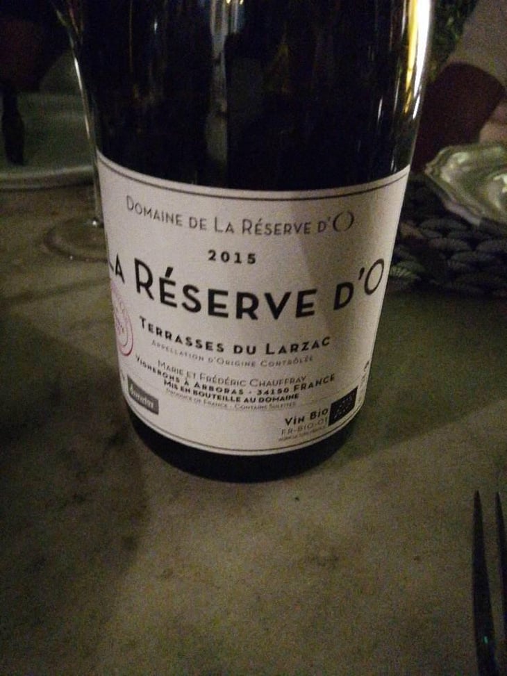 La Réserve D'O (Rouge) - Domaine de La Réserve d'O - Marie & Frédéric Chauffray 