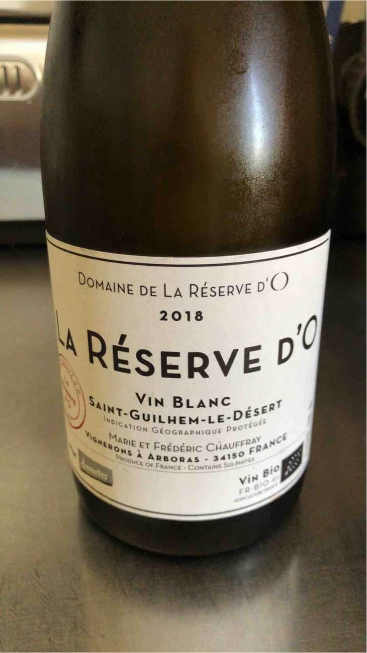 La Réserve D'O (Vin Blanc) - Domaine de La Réserve d'O - Marie & Frédéric Chauffray 