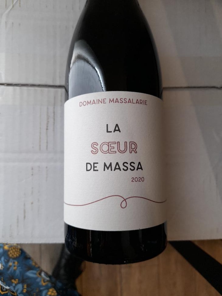 La Sœur De Massa - Domaine Massalarie - Yann Jeannin & Rejane Tupinier -2020