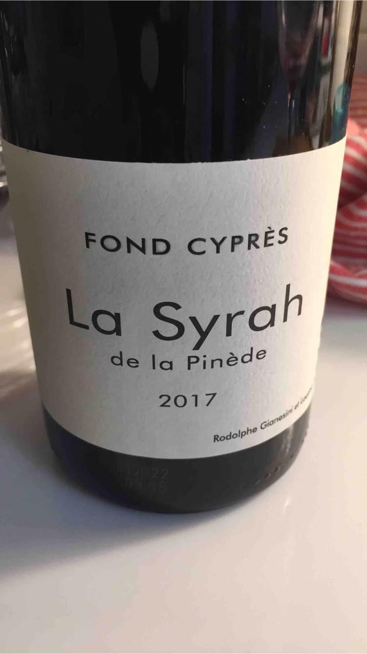 La Syrah de la Pinède - Fond Cyprès - Rodolphe Gianesini & Laetitia Ourliac 