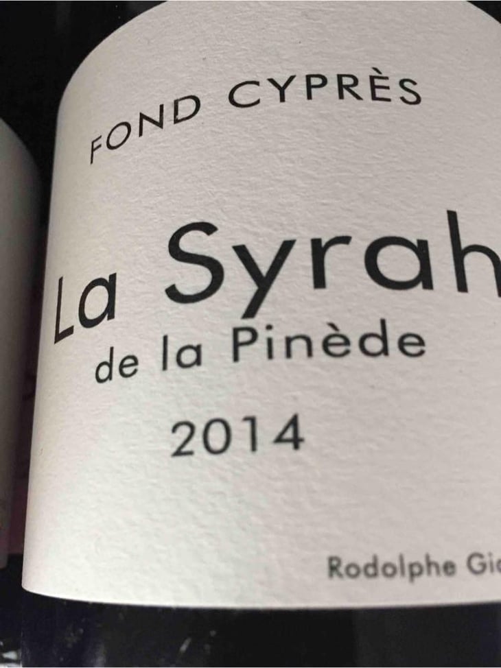 La Syrah de la Pinède - Fond Cyprès - Rodolphe Gianesini & Laetitia Ourliac 