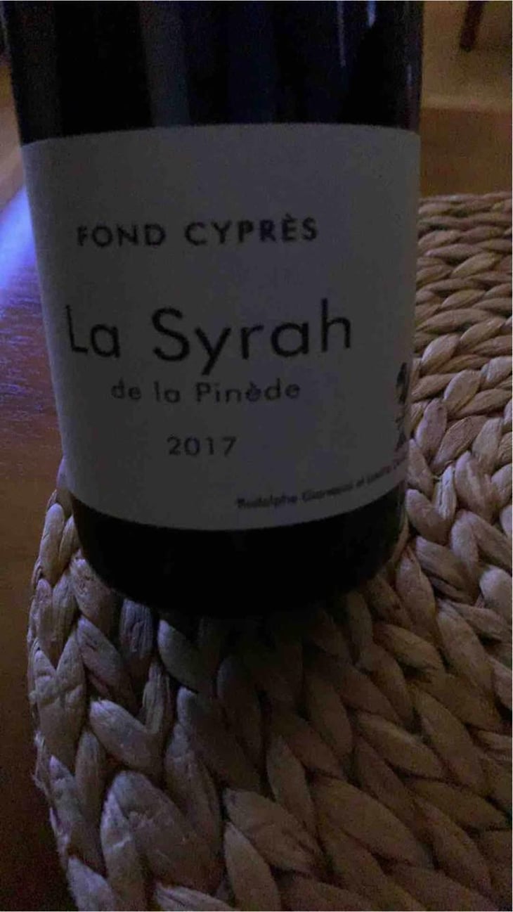 La Syrah de la Pinède - Fond Cyprès - Rodolphe Gianesini & Laetitia Ourliac 