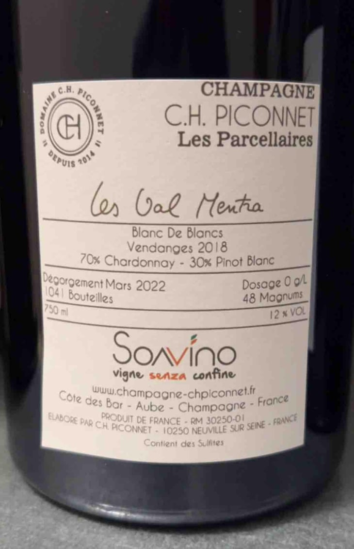 La val mentra - Champagne C.H. Piconnet - Agathe et Clément Piconnet -2018