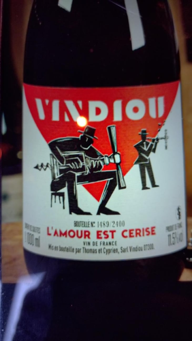 L’amour est cerise - Vin de France - Vindiou - Cyprien De Lageneste & Thomas Junique -2021