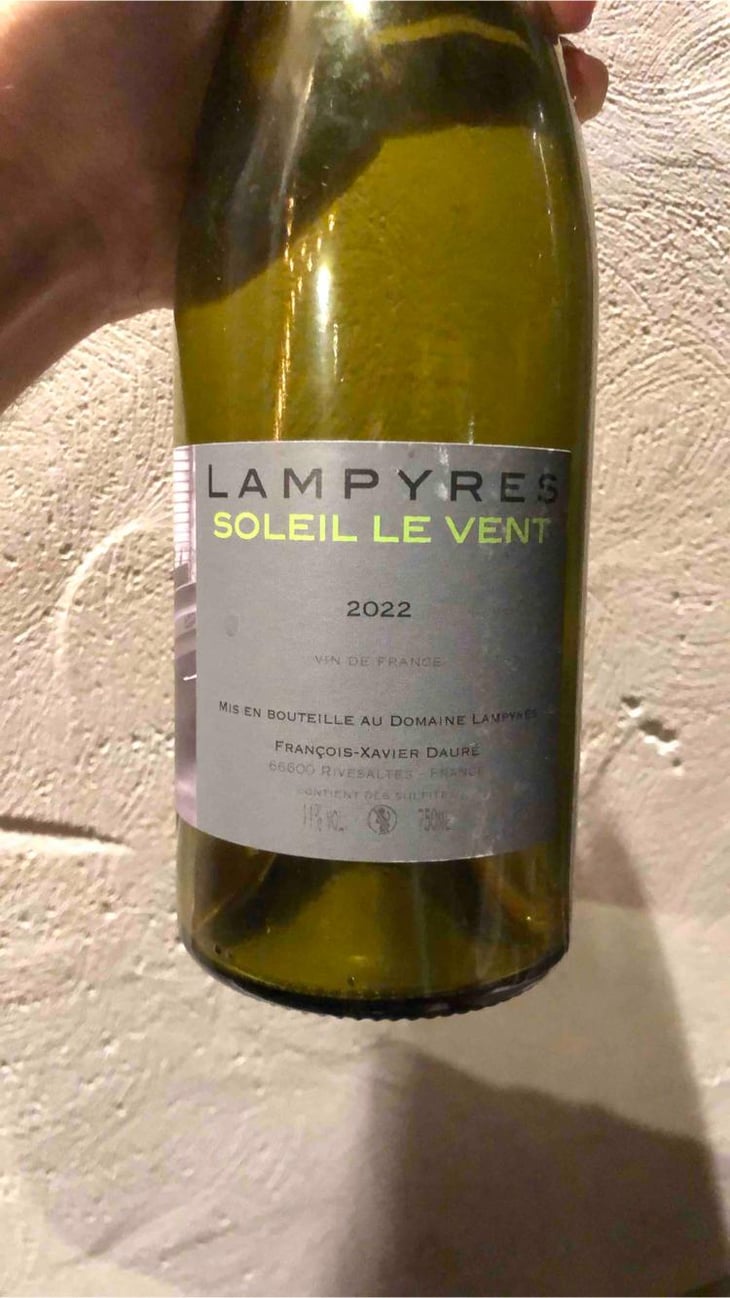 Lampyres Soleil le vent - Domaine Lampyres - François-Xavier Dauré -2022