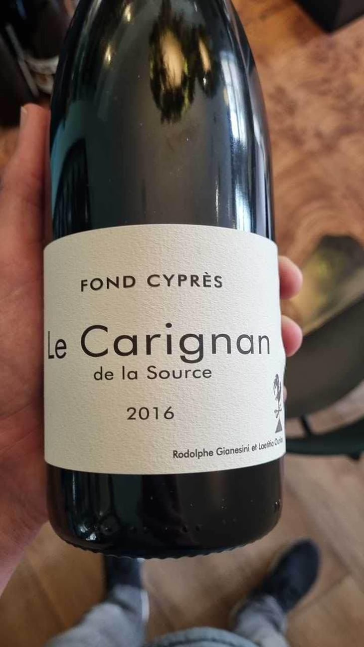 Le Carignan de la Source - Fond Cyprès - Rodolphe Gianesini & Laetitia Ourliac 
