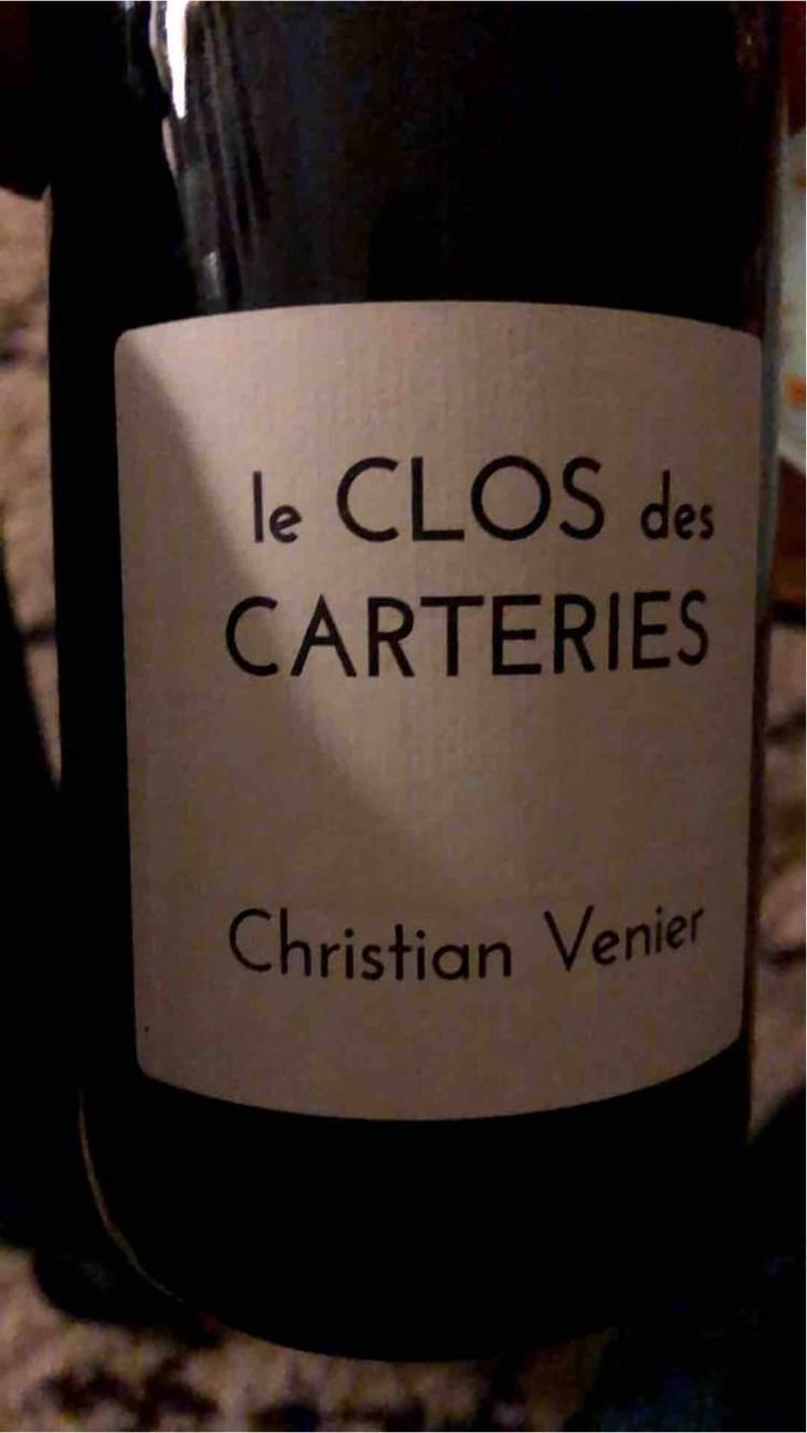 Le Clos des Carteries Rouge - Christian Venier - Christian Venier 