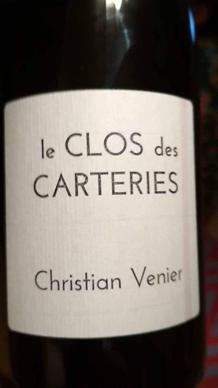 Le Clos des Carteries Rouge - Christian Venier - Christian Venier 